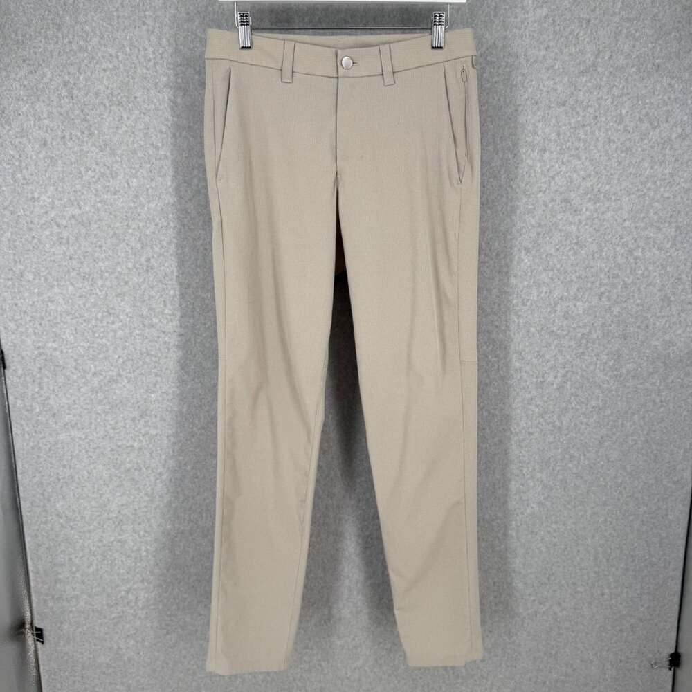 Lululemon Mens Commission Slim Fit Pant 32 Ventlight Size 30 Light Gray M5AF5S
